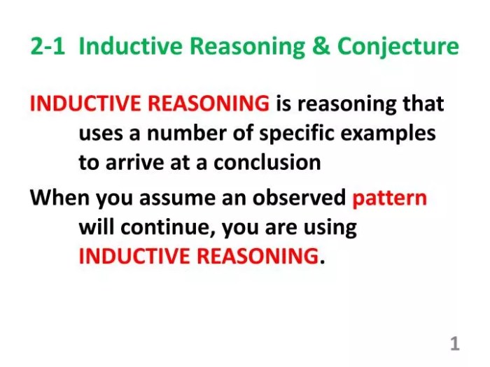 Unit 2 homework 1 inductive reasoning