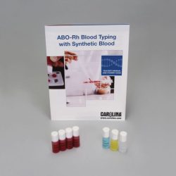 Abo rh blood typing with synthetic blood